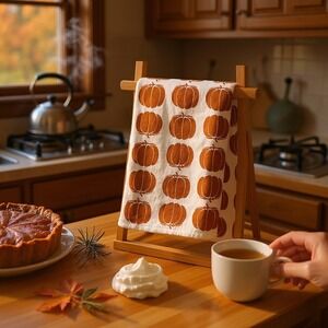 Room Essentials Dish Towels Unisex OS Orange NWOT Pumpkin Pie Set of 2